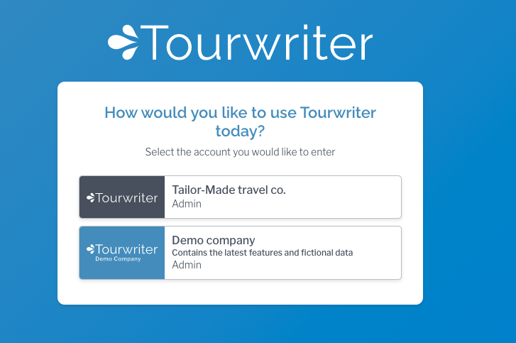 Demo company Tourwriter